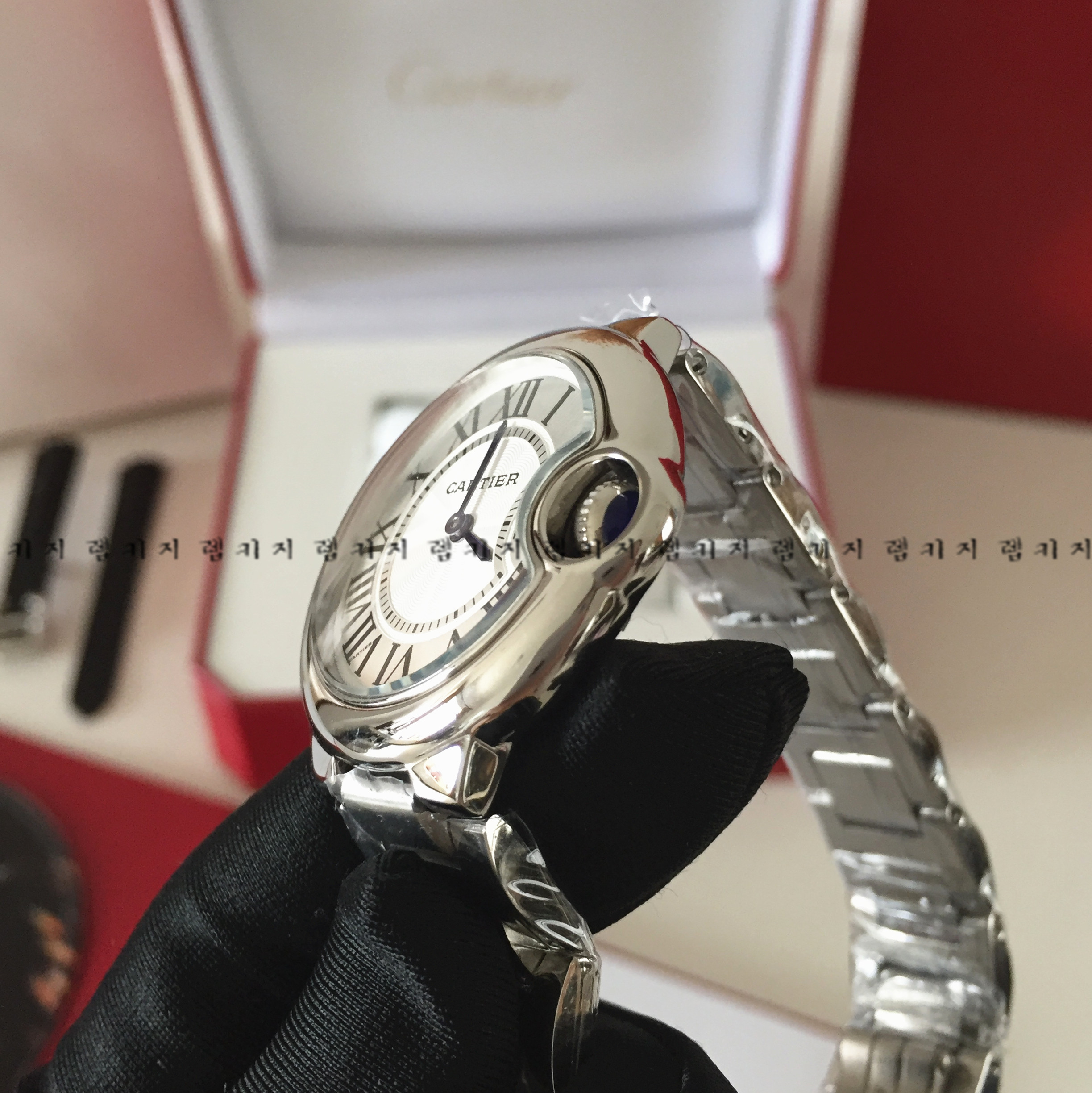 까르띠에 발롱블루 은장 남성용 메탈시계